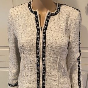 ST.JOHN COUTURE Black Sport Jacket White and Black Size 6